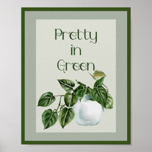 Poster Joli Dans Green Poted House Plante
