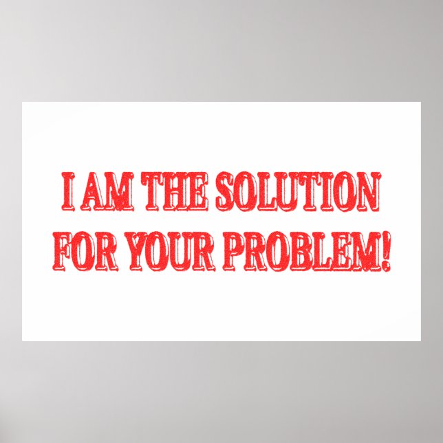 Poster Joli dessin "I AM THE SOLUTION" Acheter (Devant)