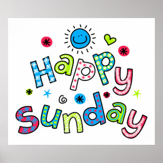 Poster Joli dimanche Semaine de salutation expression de 