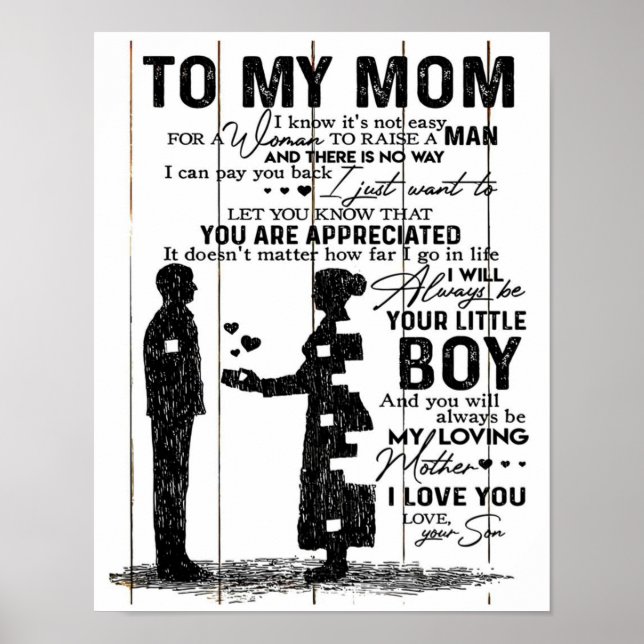 Poster Joli Fils À Mon Mère Cadeau | Jovely Family Cadeau (Devant)