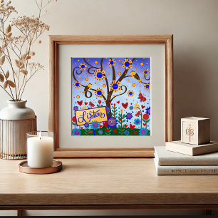 Poster Joli Floral Écouter WOTY Inspirivé Imprimer
