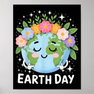 Poster Joli floral mignon jour de la terre mois 2026 