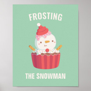 Poster Joli Frosting Le Décor De Noël De La Cupcake De Ne