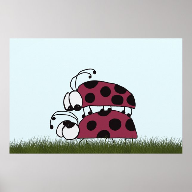 Poster Joli Ladybug Art Intitulé Vous Êtes Mon Rock (Devant)