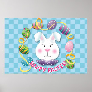 Poster Joli lapin de Pâques