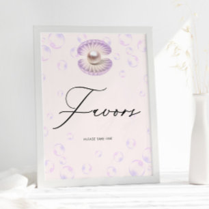 Poster Joli Little Pearl Favorisera le Baby shower
