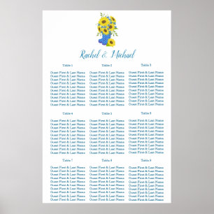 Poster Joli Mariage de charme Sunflower