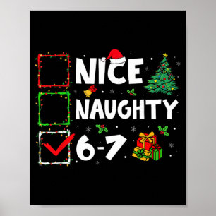 Poster Joli Mauvais 6 7 Mème 6 7 Noël Six Sept Xmas