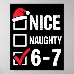 Poster Joli Mauvais 6 7 Mème Drôle Noël Six Sept Xm