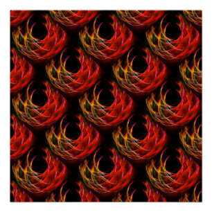 Poster Joli motif d'art abstrait bohème moderne élégant #