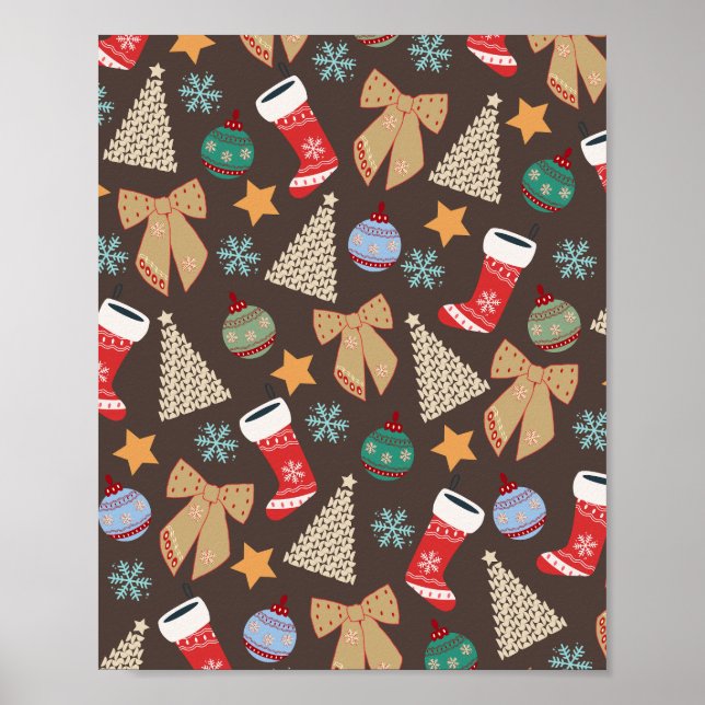 Poster Joli Noël Brun (Devant)