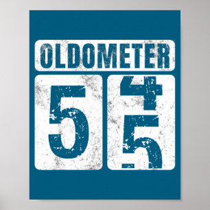 Poster Joli Oldometer 55 Vintage Drôle 55ème