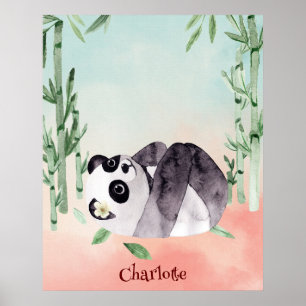 Poster Joli panda qui fait des culbutes