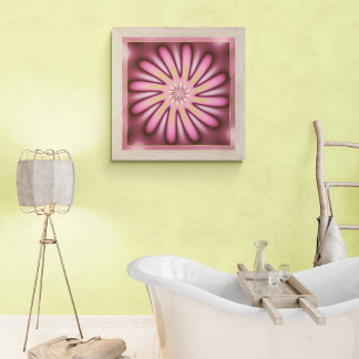 Poster Joli Pétales Roses Fractées
