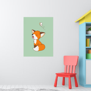 Poster Joli Petit Fox Sleepy