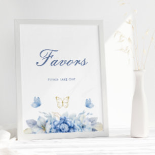Poster Joli petit papillon Baby shower de garçon Faveurs
