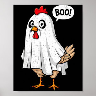 Poster Joli poulet Boo drôle de costume d'Halloween homme