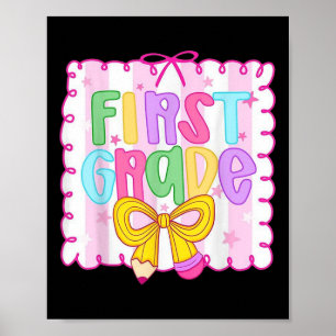 Poster Joli premier jour d'école Prépa cinquième rentrée