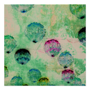 Poster Joli, rustique, art numérique rond coup de pinceau