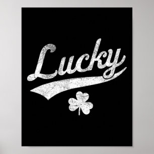 Poster Joli Trèfle Vert Chanceux St Patrick