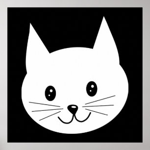 Poster Joli Visage De Chat.