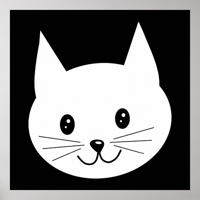 Poster Joli Visage De Chat. (Devant)