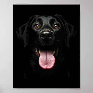 Poster Joli visage de chiot Labrador Retriever noir Lab