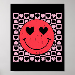 Poster Joli visage souriant de la Saint-Valentin pour ado
