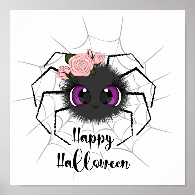 Poster Jolie araignée d'Halloween (Devant)
