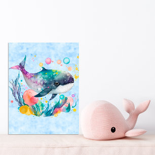Poster Jolie baleine sous-marine