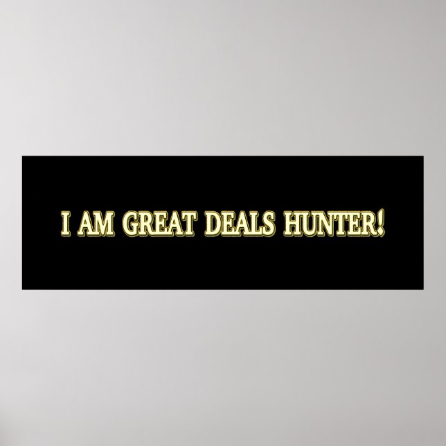 Poster Jolie conception d'oeuvres d'art "Great Deals Hunt (Devant)