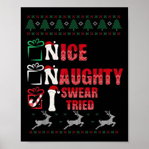 Poster Jolie Coquine Je Jure J'ai Essayé Liste Xmas Amant