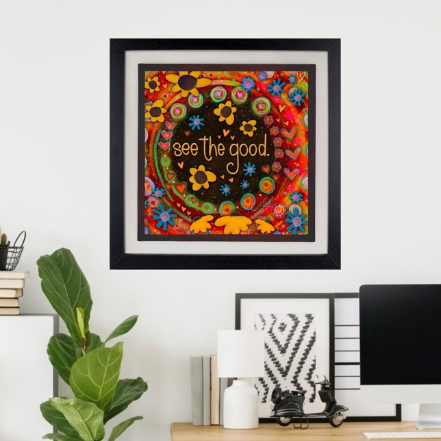 Poster Jolie couleur gaie Voir la bonne inspirivité (Créateur téléchargé)