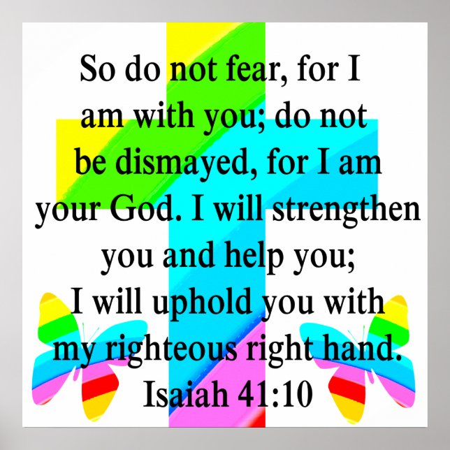 POSTER JOLIE COUVERTURE DE COURSE ISAIAH 41:10 CONCEPTION (Devant)