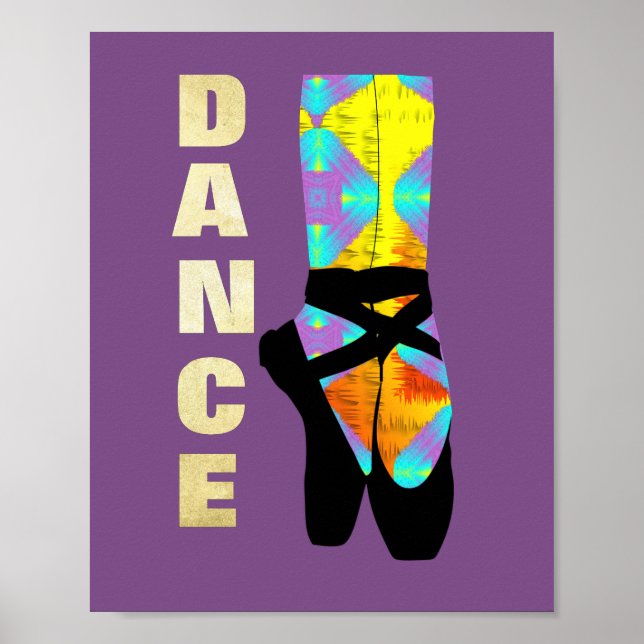 Poster Jolie Danse Ballet Art Moderne Thème (Devant)