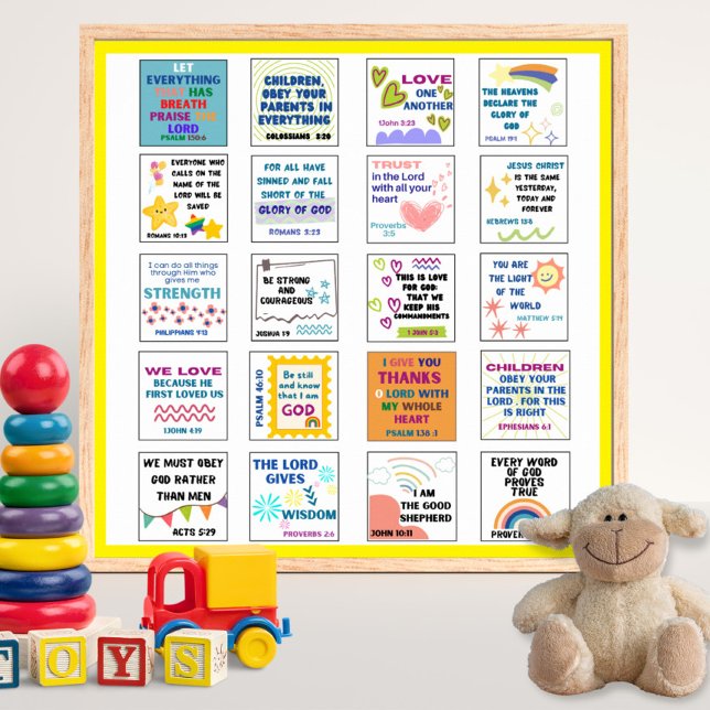 Poster Jolie écriture enfants mémoire verset de la bible (Créateur téléchargé)