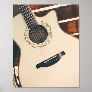 Poster Jolie guitare acoustique