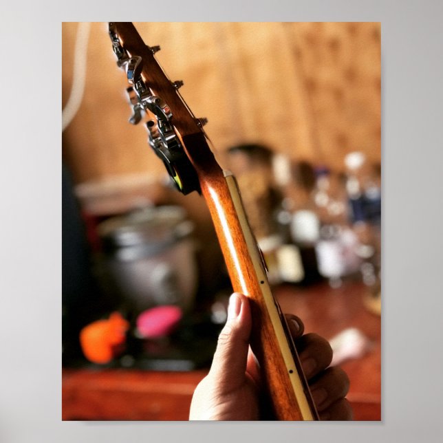 Poster Jolie guitare acoustique (Devant)