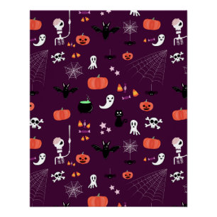 Poster Jolie Halloween créatif et effrayant