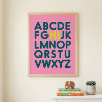 Jolie lettre d'alphabet simple en rose