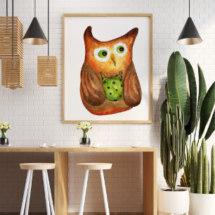 Poster Jolie louche aquarelle lustration décorative