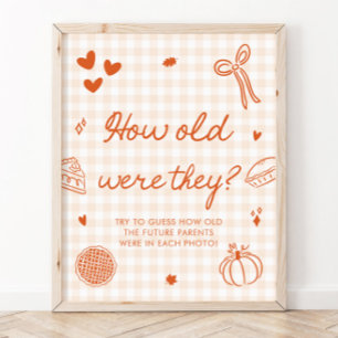 Poster Jolie Orange Gingham Cutie Pie Quel âge avaient-il