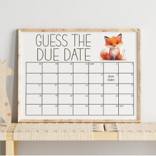 Poster Jolie Petite Plaid Renard Devinez la Date Prévue d
