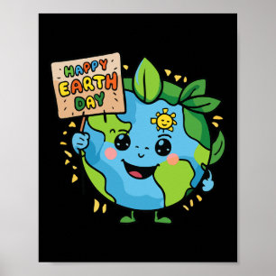 Poster Jolie planète Terre Dire Joyeux Jour des terres 3