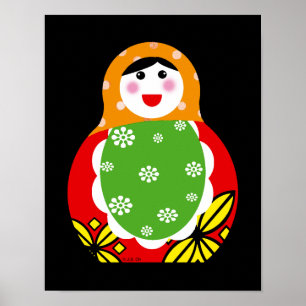 Poster jolie poupée russe gigogne