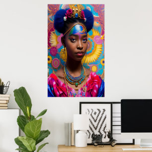 Poster Jolie princesse avec tiara