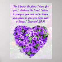JOLIE PURPLE JEREMIAH FLORALE 29:11 BIBLE VERSE