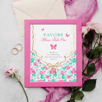 Jolie rose rose florale ruban doré Baby shower