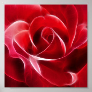 Poster Jolie Rose rouge