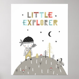 Poster Jolie Scandinave Petits Explorer Enfants